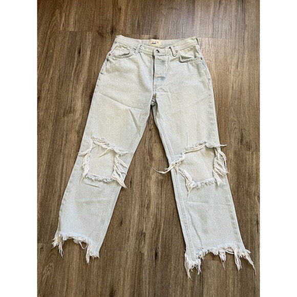 Free People We The Free Maggie Mid-Rise Straight Leg Cropped Jeans Size 27 - Picture 4 of 10